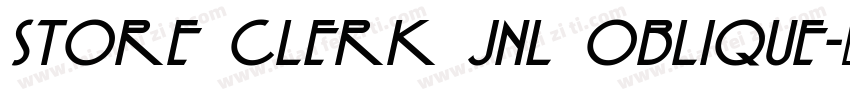 Store Clerk JNL Oblique字体转换